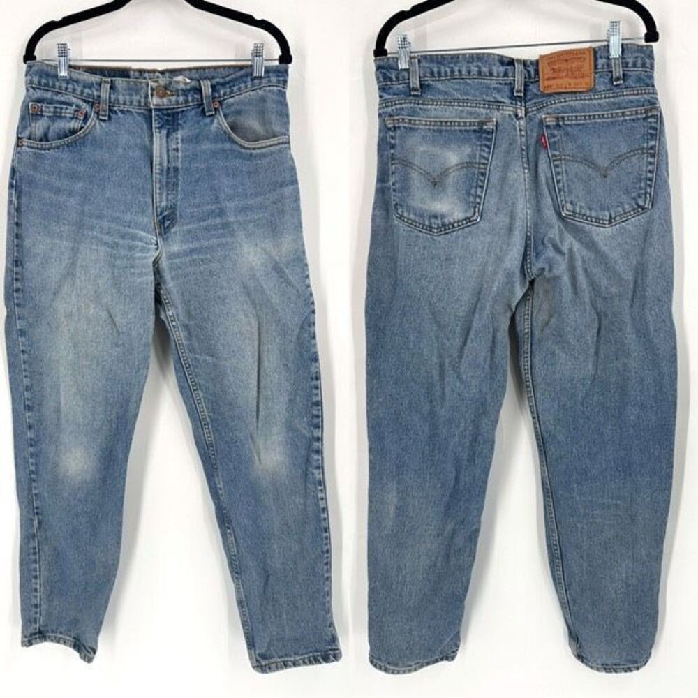 Vintage 90s Levi’s 550 Broken In‎ Relaxed Fit Tapered Leg Jeans Size 34 x 30